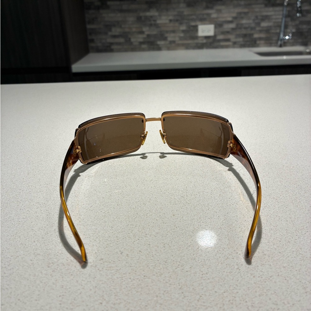 Versace Tortoise Shell Sunglasses With Gold Accen… - image 4